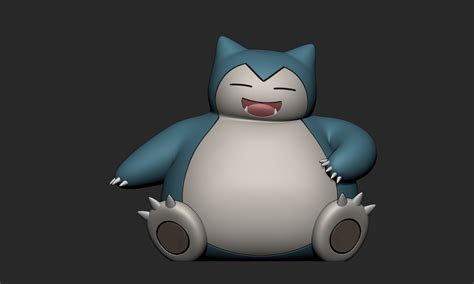 Archivo STL Pokemon Snorlax con 2 poses Impresión fácil