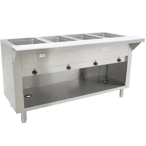 Advance Tabco SW E BS Four Pan Electric Hot Food Table With Enclosed Base Sealed Well V