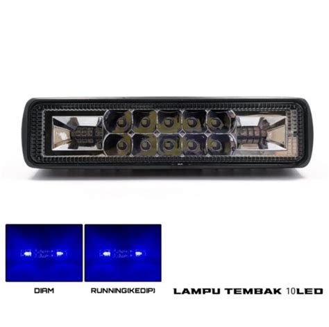 Lampu LED Cree Light Bar Sorot Tembak Slim 16 Mata Besar Motor Mobil 6