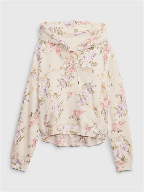 Gap × Loveshackfancy Floral Cropped Logo Hoodie Gap