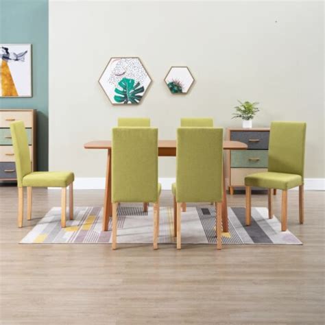 VidaXL Dining Chairs 6 Pcs Green Fabric 6 Pcs Fred Meyer