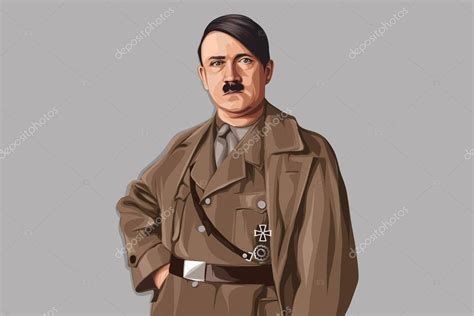 Ilustración De Dibujos Animados Vectoriales De Adolf Hitler Aislado