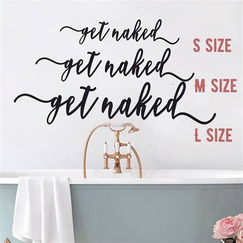 Large Metal Get Naked Sign Made From Metal Bathroom Decor Etsy