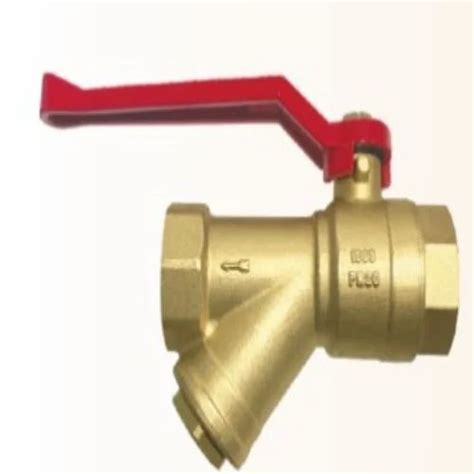 LEADER FORGED BRASS BALL VALVE WITH STRAINER PN 20 SCREWED At Rs 583