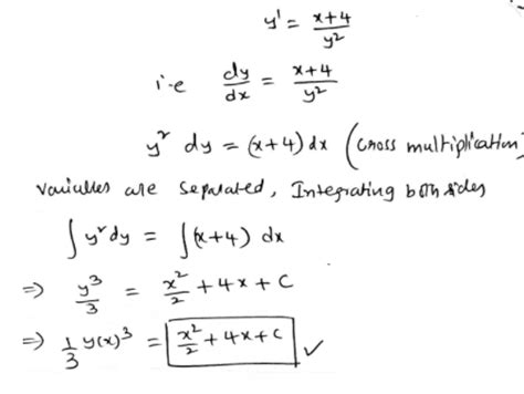 Solved Solve The First Order Differential Equation By Separating