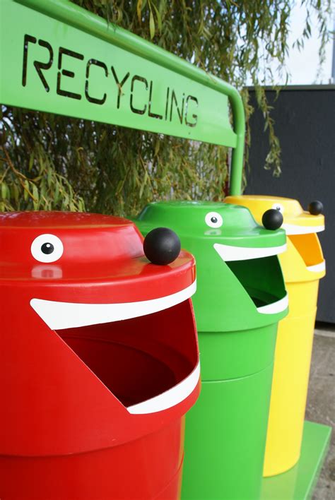 Colorful Recycling Units For Schools And Playgrounds