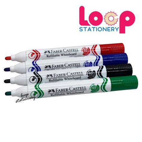 Faber Castell Whiteboard Marker Refillable Black Blue Red Green 1pcs