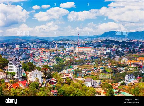 Dalat or Da Lat city aerial panoramic view in Vietnam Stock Photo - Alamy