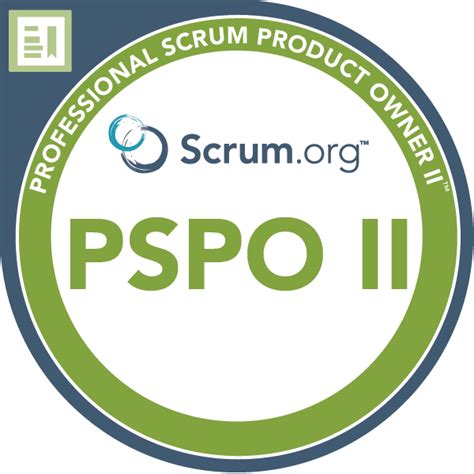 Professional Scrum Product Owner Ii Pspo Ii Credly