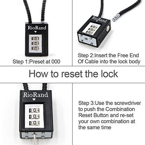 Riorand Trigger Lock Digit Combination Inch Gun Cable Lock Pc