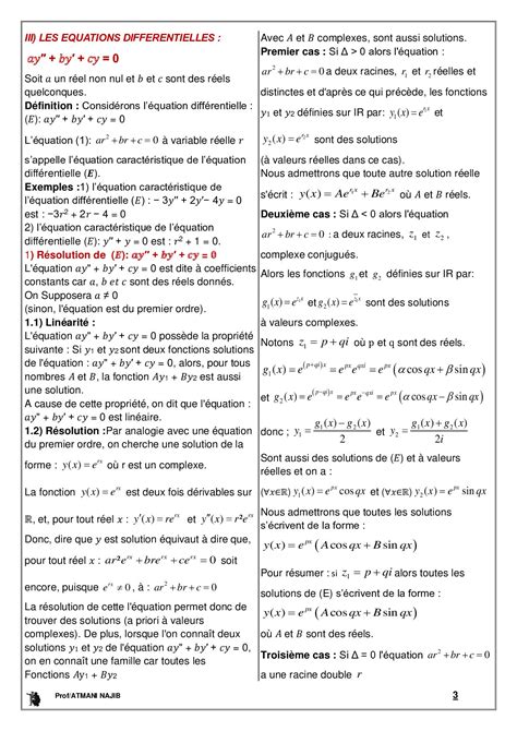 Équations différentielles Cours et exercices corrigés AlloSchool