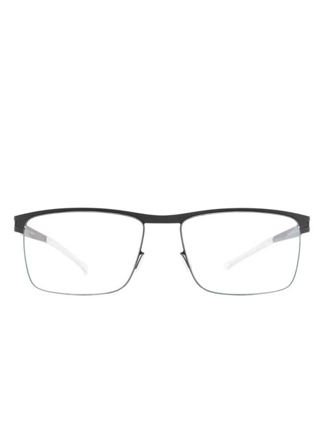 Mykita Dalton Rectangle Frame Metal Glasses Farfetch