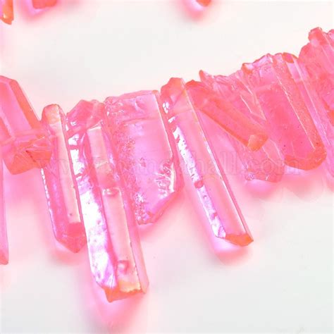 Wholesale Electroplated Natural Quartz Crystal Nuggest Beads Strands