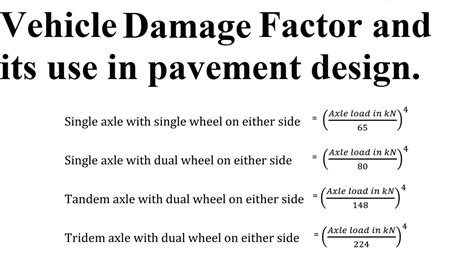 What Is Vehicle Damage Factor Equivalent Axle Load Factor