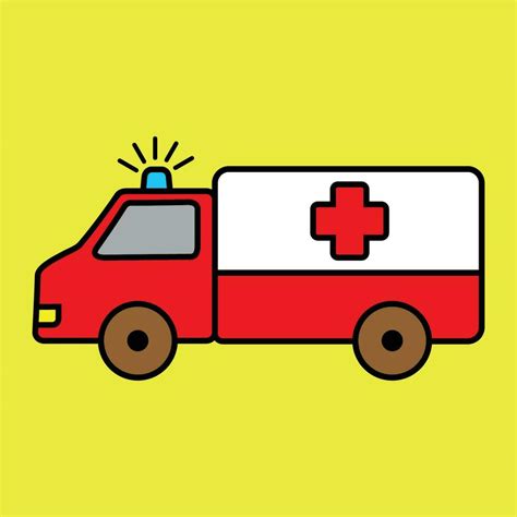 ambulance car cartoon design. emergency transportation sign and symbol ...