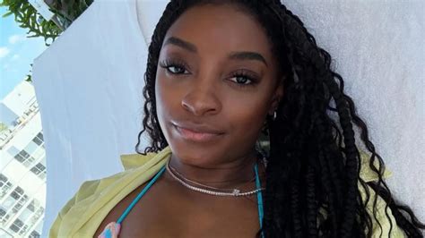 Simone Biles Slips Into String Bikini For Caribbean Vacation In New Photos