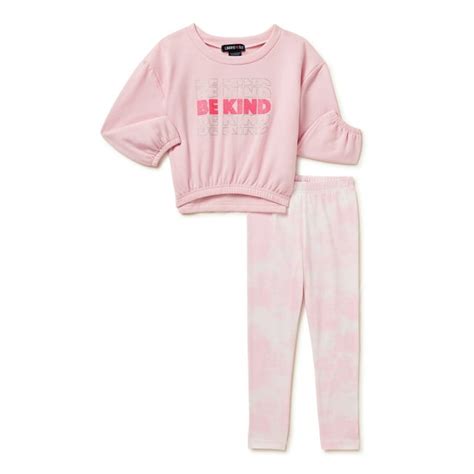 Limited Too Toddler Girls Long Sleeve Fleece Top And Leggings Outfit