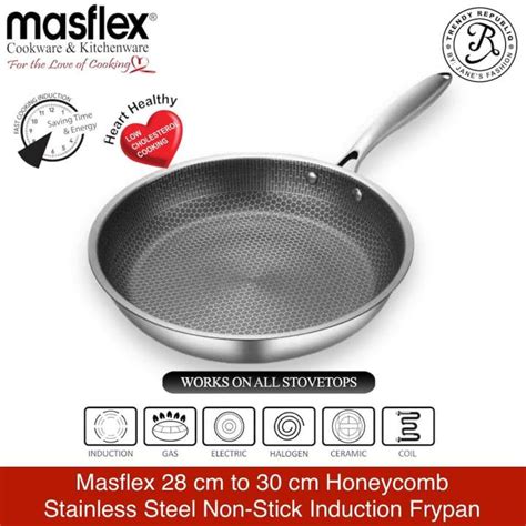 Masflex Original To Cm Honeycomb Stainless Steel Induction Frypan