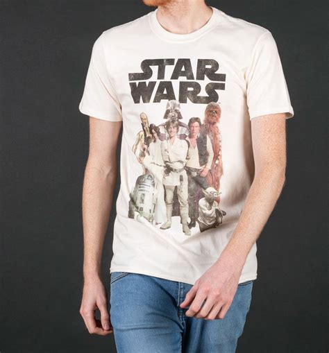 Mens Star Wars Group Shot Natural T Shirt