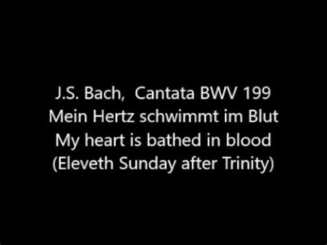 J S Bach Cantata BWV 199 Mein Herze Schwimmt Im Blut My Heart Is