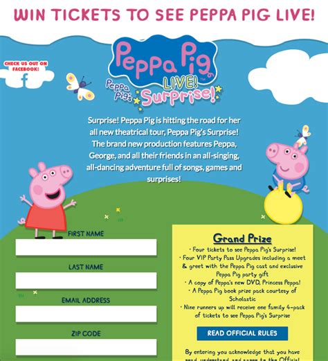 Peppa Pig Launches Ticket Giveaway Contest - Trendsetter Marketing