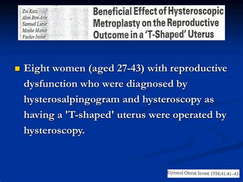 Ppt Hysteroscopic Section Of T Y Shaped Uterus Powerpoint