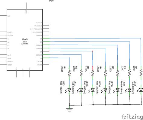 Knightrider LED Effect Arduino Learning