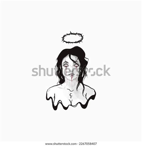 Drawing Demonic Female Lilith Goddess Symbol Stock Vector (Royalty Free ...