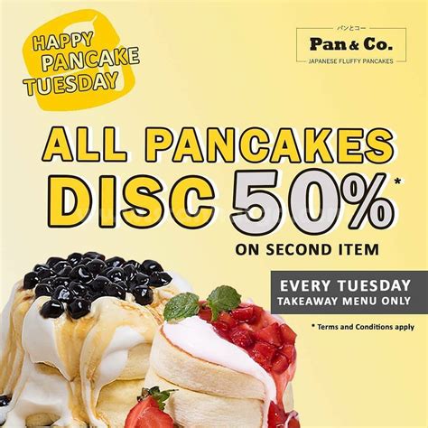 Promo Pan Co Happy Pancake Tuesday All Pancakes Disc On