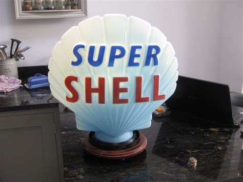 Super Shell Blue Petrol Globe By Hailware Dated Ebe Auto