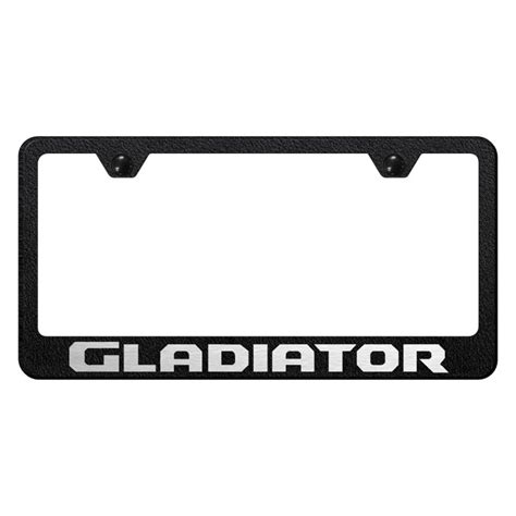 Autogold LF GLAD ERB Rugged Black License Plate Frame With Laser