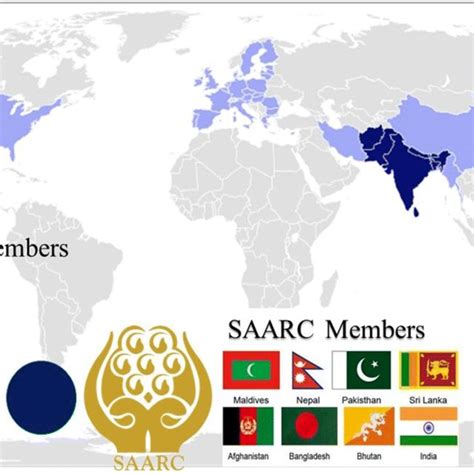 SAARC Countries On World Map