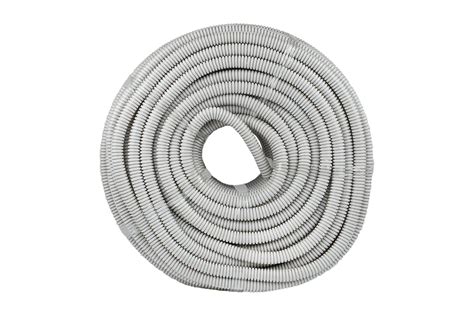 Гофрированная труба ПВХ с протяжкой EKF d20 мм (100 м) серая -Plast tg ...