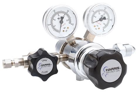 Harris High Purity Gas Regulator Two Stage Cga 580 Inlet 14 In Tube