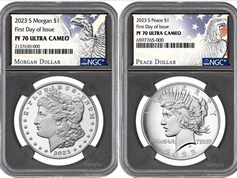 S Morgan Peace Silver Dollar Ngc Pf Ultra Cameo Set Fdi