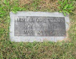 Lemuel Odis Wilson Find A Grave Memorial