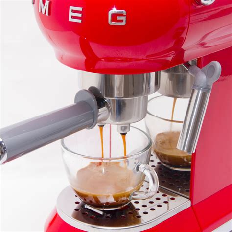 Smeg S Retro Style Ecf Espresso Coffee Machine Red Kitchenware