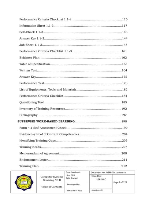 Tm Tesda Portfolio Computer Systems Servicing Nc Ii Pdf