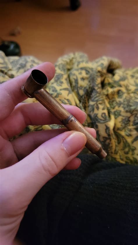 made my own brass bullet casing pipe : r/trees