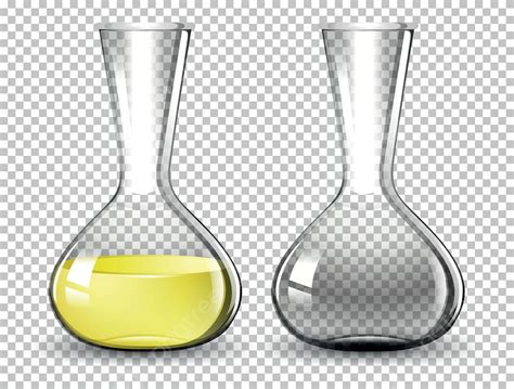 Volumetric Flask On Transparent Background Flask Isolated Clip Vector