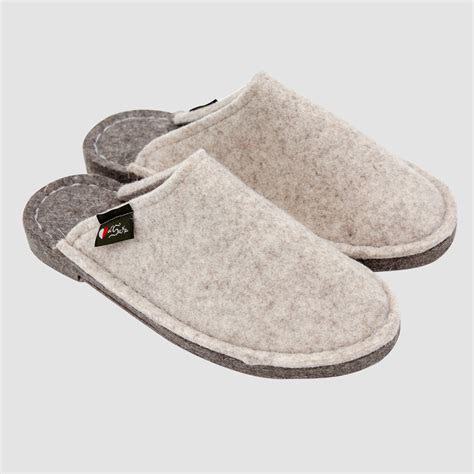 Pantofole in feltro beige - Idee regalo originali d'Socka Gressoney St ...