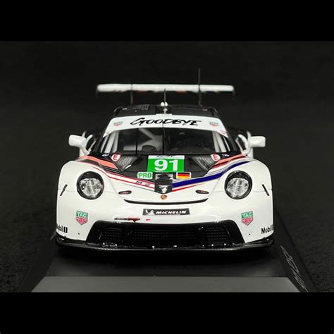 Porsche 911 RSR Type 991 n° 91 Goodbye 8h Bahrein 2022 1/43 Spark ...