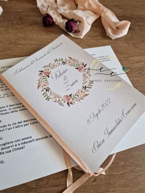 Libretto Chiesa Shabby Lm Personalizzabile Cinzia Creazioni