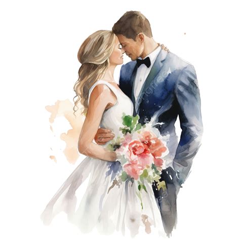 And Groom Watercolor PNG Vector PSD And Clipart With Transparent