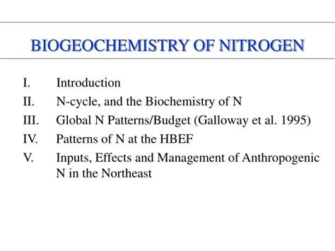 PPT - BIOGEOCHEMISTRY OF NITROGEN PowerPoint Presentation, free download - ID:89335