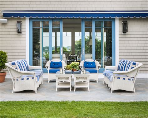 Nantucket Wicker Outdoor Seating Collection By Lloyd Flanders