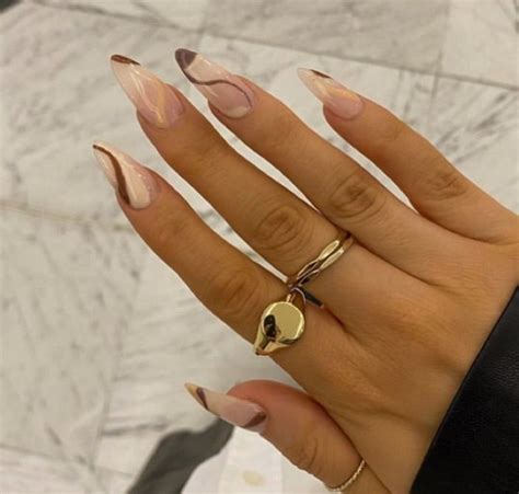 Image in NAILS collection by 𝚉𝙾𝙴 on We Heart It in 2021 Brown acrylic