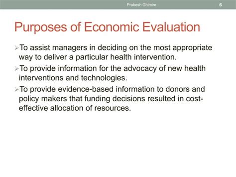 Concept Of Economic Evaluation In Health Care Ppt