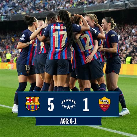 Uefa Champions League On Twitter Rt Uwcl ⏰ 𝗥𝗘𝗦𝗨𝗟𝗧 ⏰ Barça Advance To The Semis After A