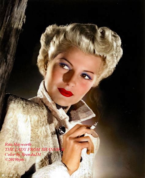 Rita Hayworth - THE LADY FROM SHANGHAI (Color by BrendaJM ©2019bjm) Rhonda Fleming, Rita Moreno ...